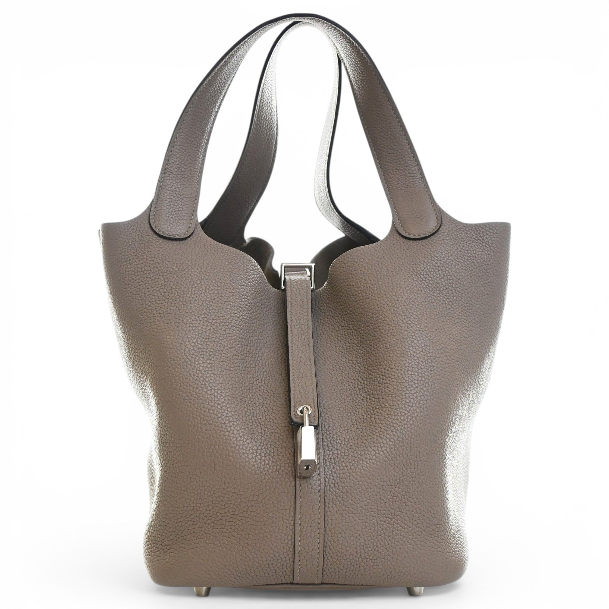 Picotin leather tote