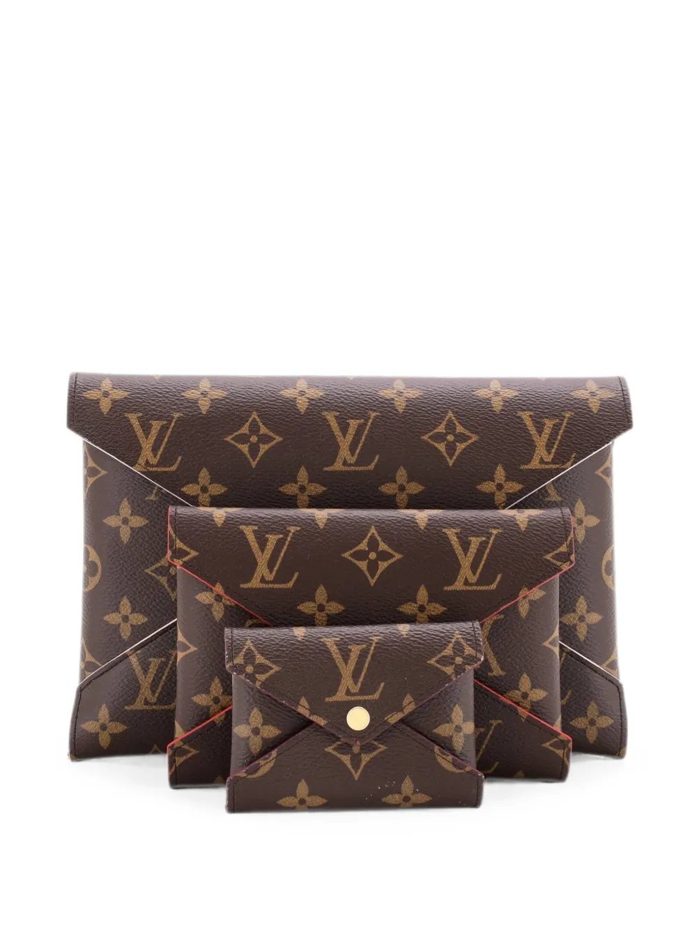 Kirigami Pochette Set Monogram Canvas clutch bag