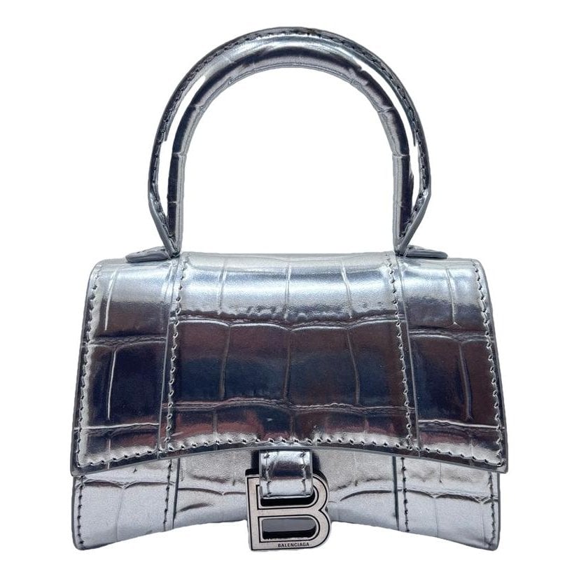 Hourglass leather mini bag