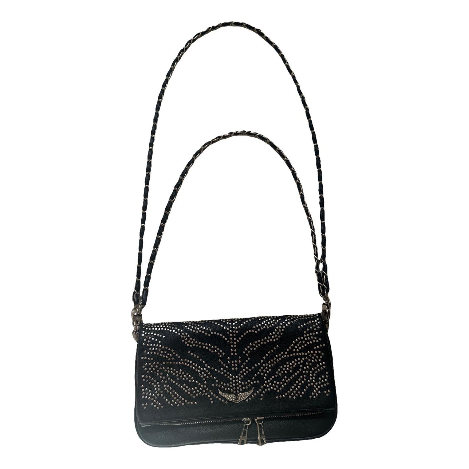 Rock leather clutch bag