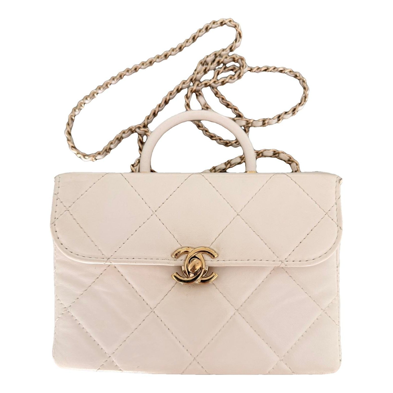 Vanity leather handbag