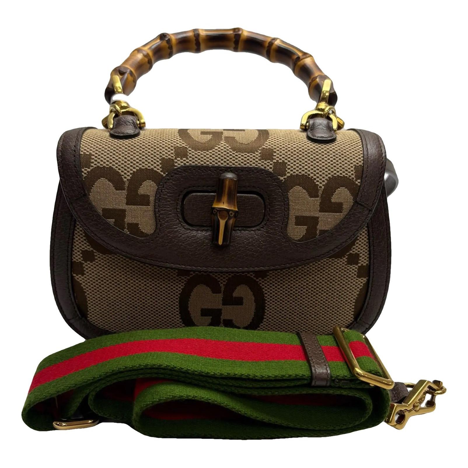 Convertible Bamboo Top Handle cloth crossbody bag
