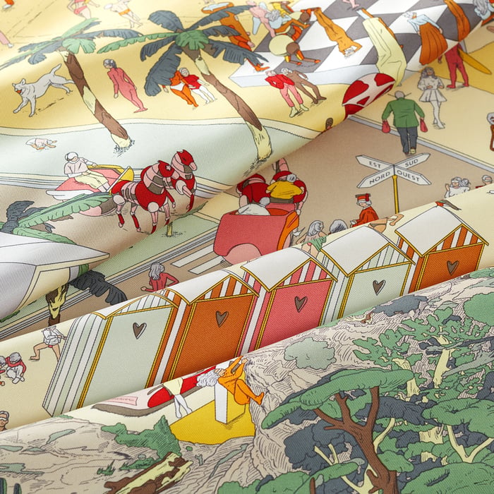 Hermes on the Beach Scarf 90, Limited Edition