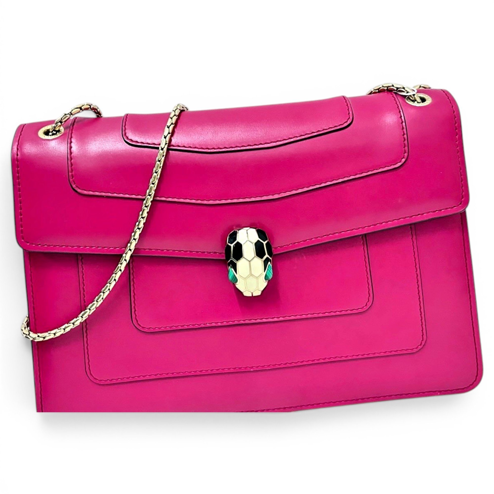 Serpenti leather handbag