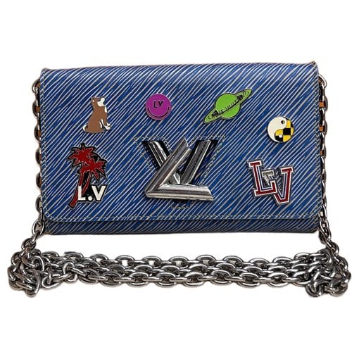 Twist Long Chain Wallet velvet handbag