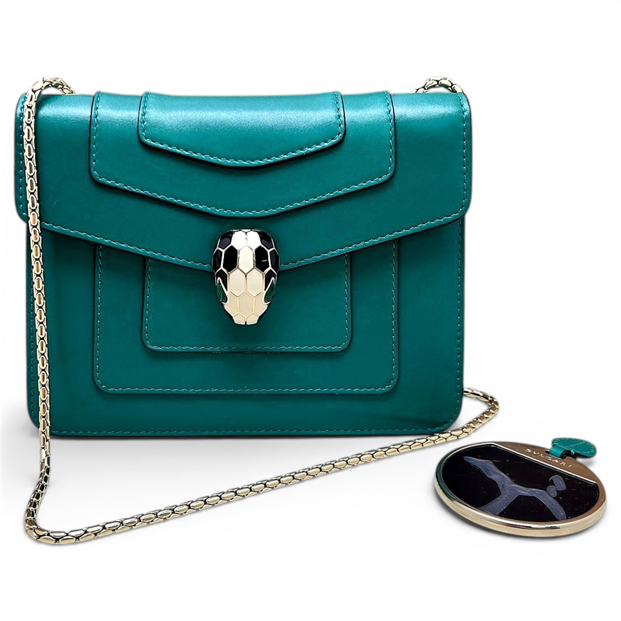 Serpenti leather handbag