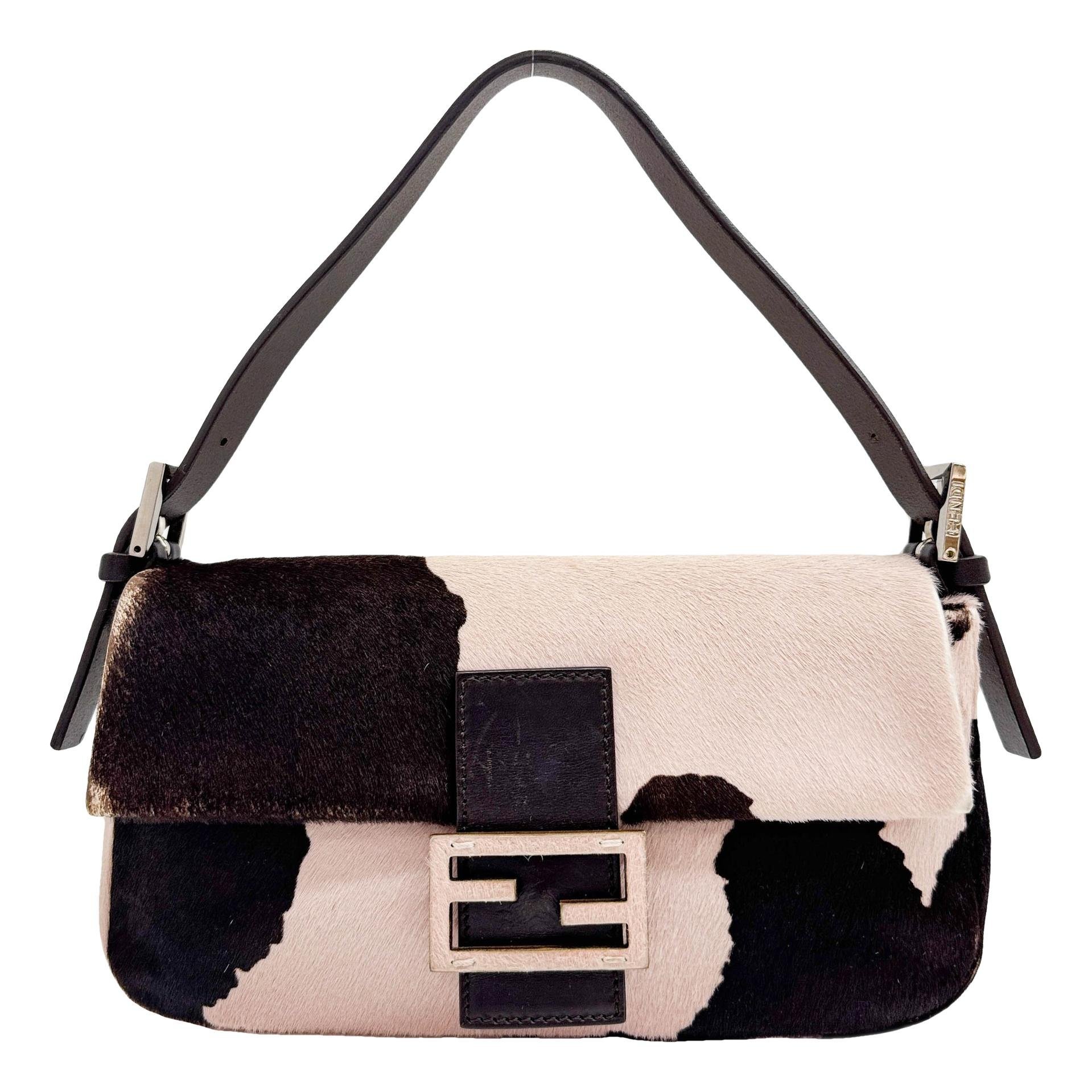 Baguette pony-style calfskin handbag