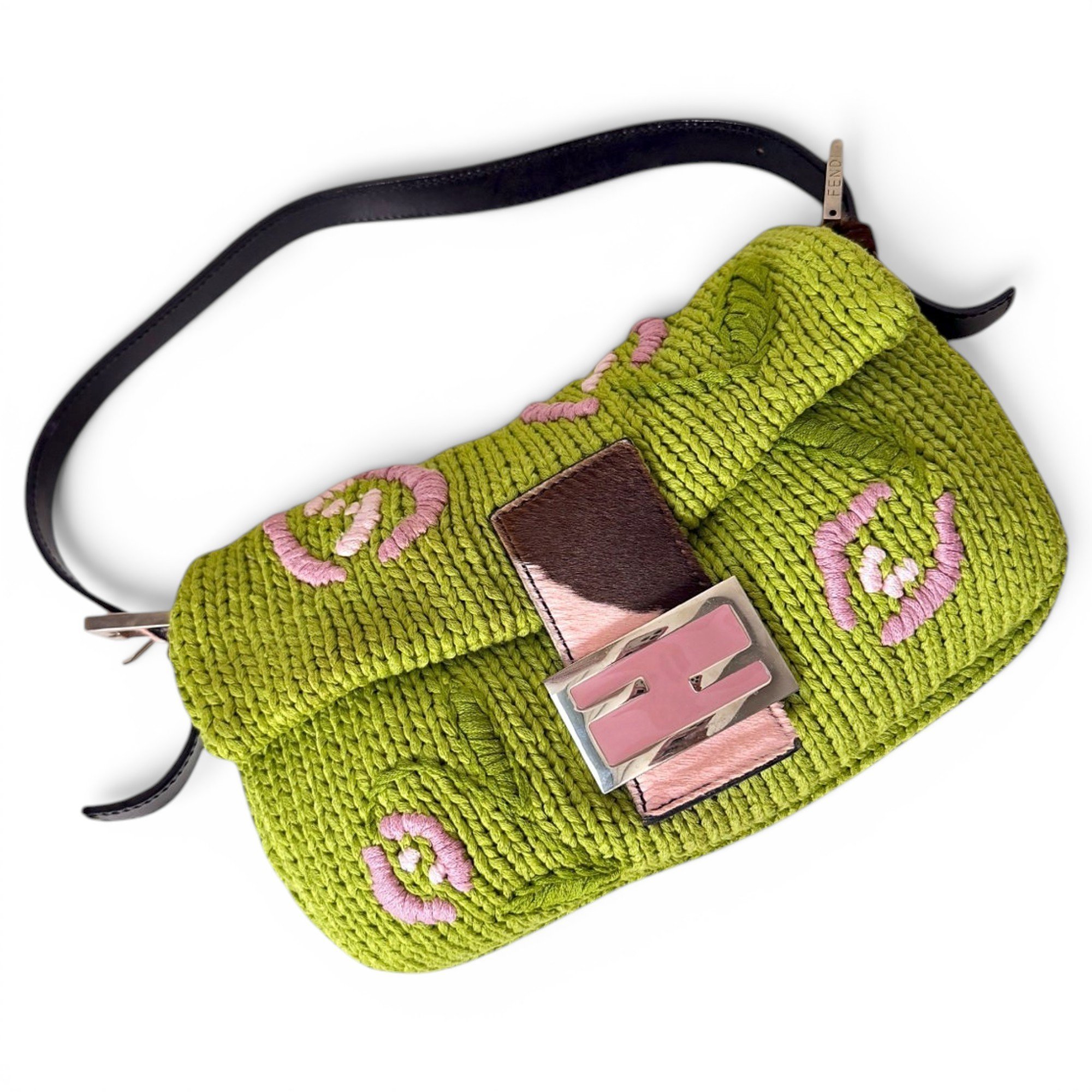 Baguette cashmere handbag