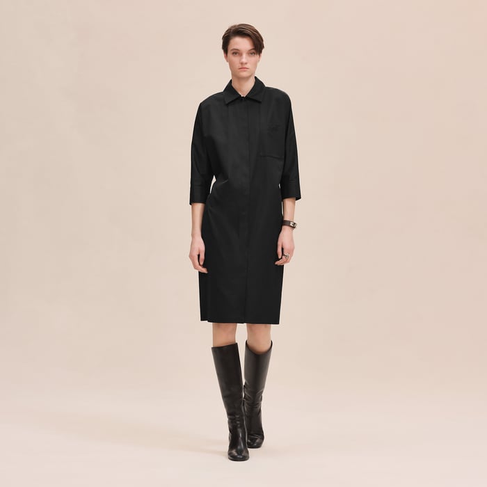 Noir Shirt Dress