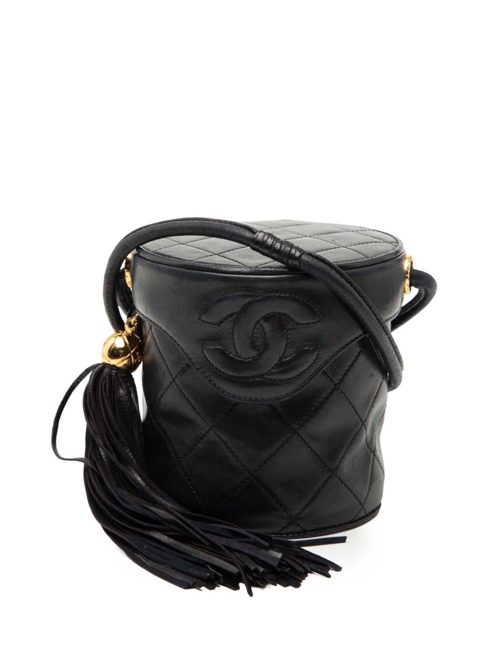1991-1994 Mini Quilted Lambskin Canteen Tassel Case vanity bag