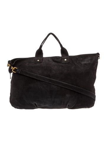 Suede Top Handle Bag
