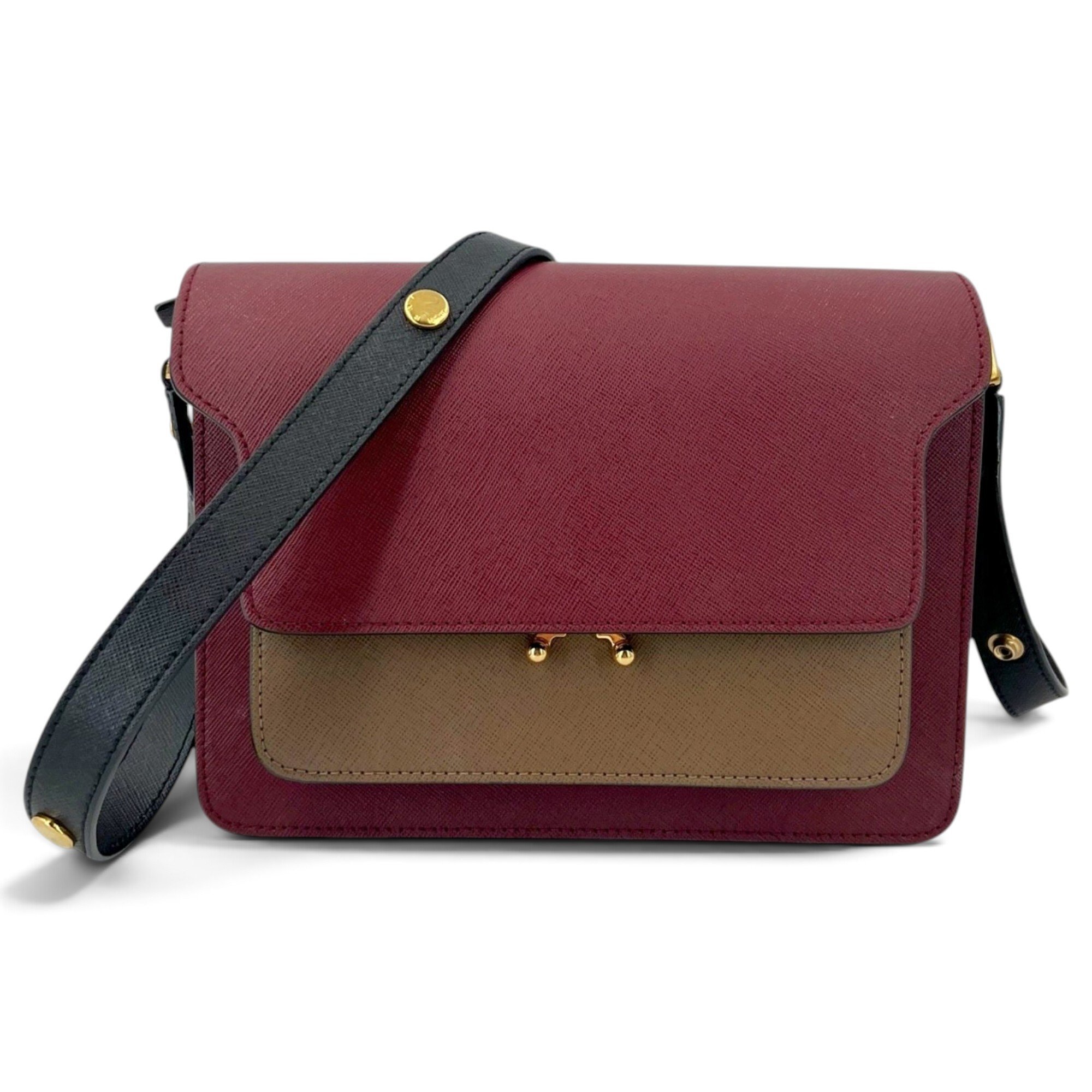 Marni Trunk leather crossbody bag