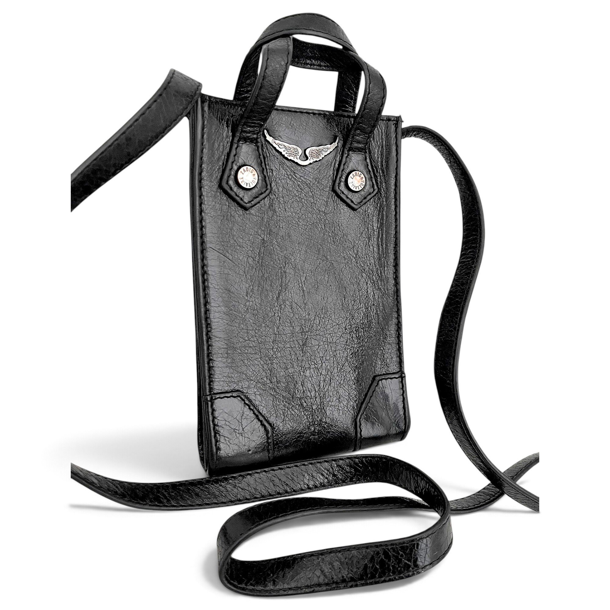 Rock patent leather crossbody bag