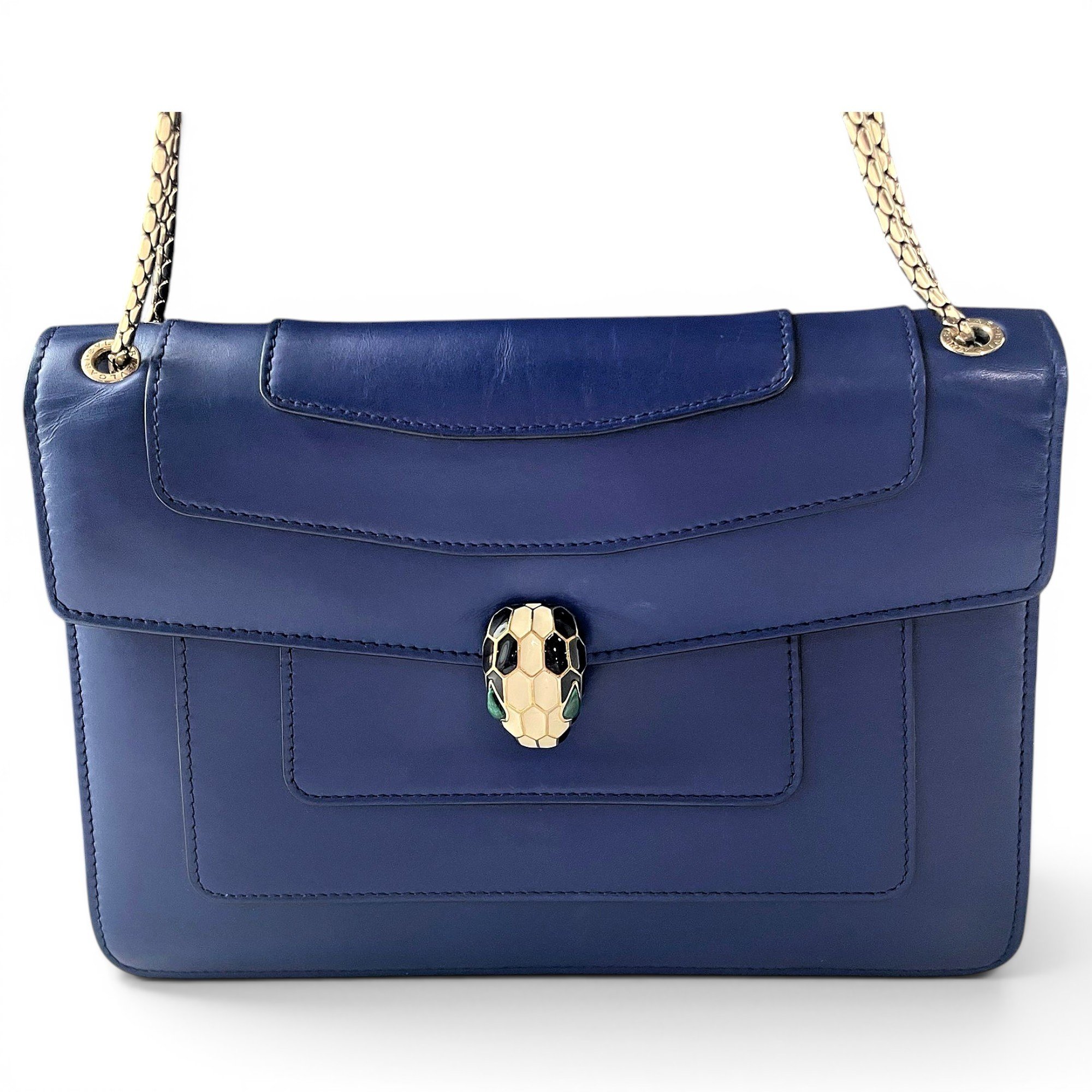 Serpenti leather handbag