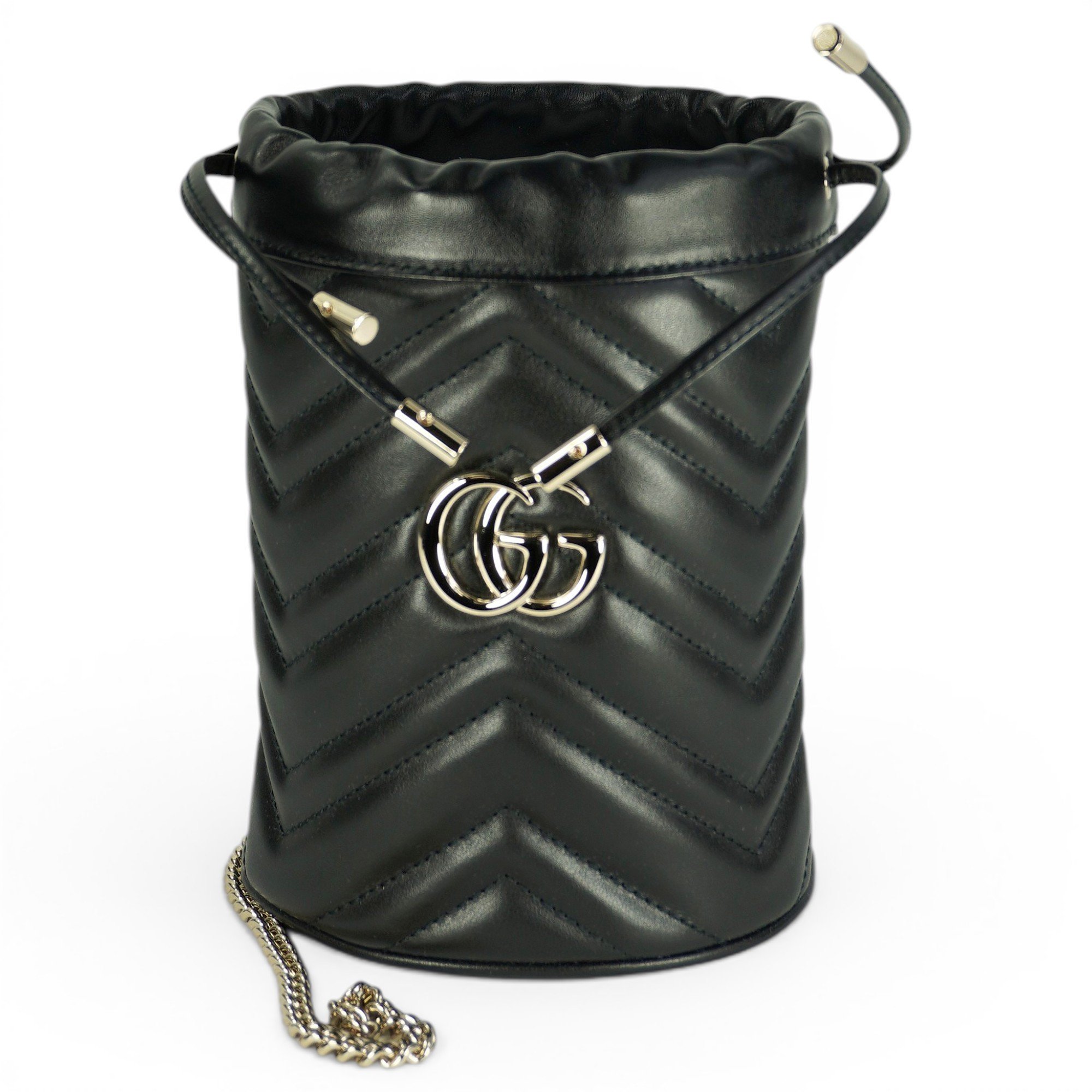 GG Marmont Chain Bucket leather crossbody bag