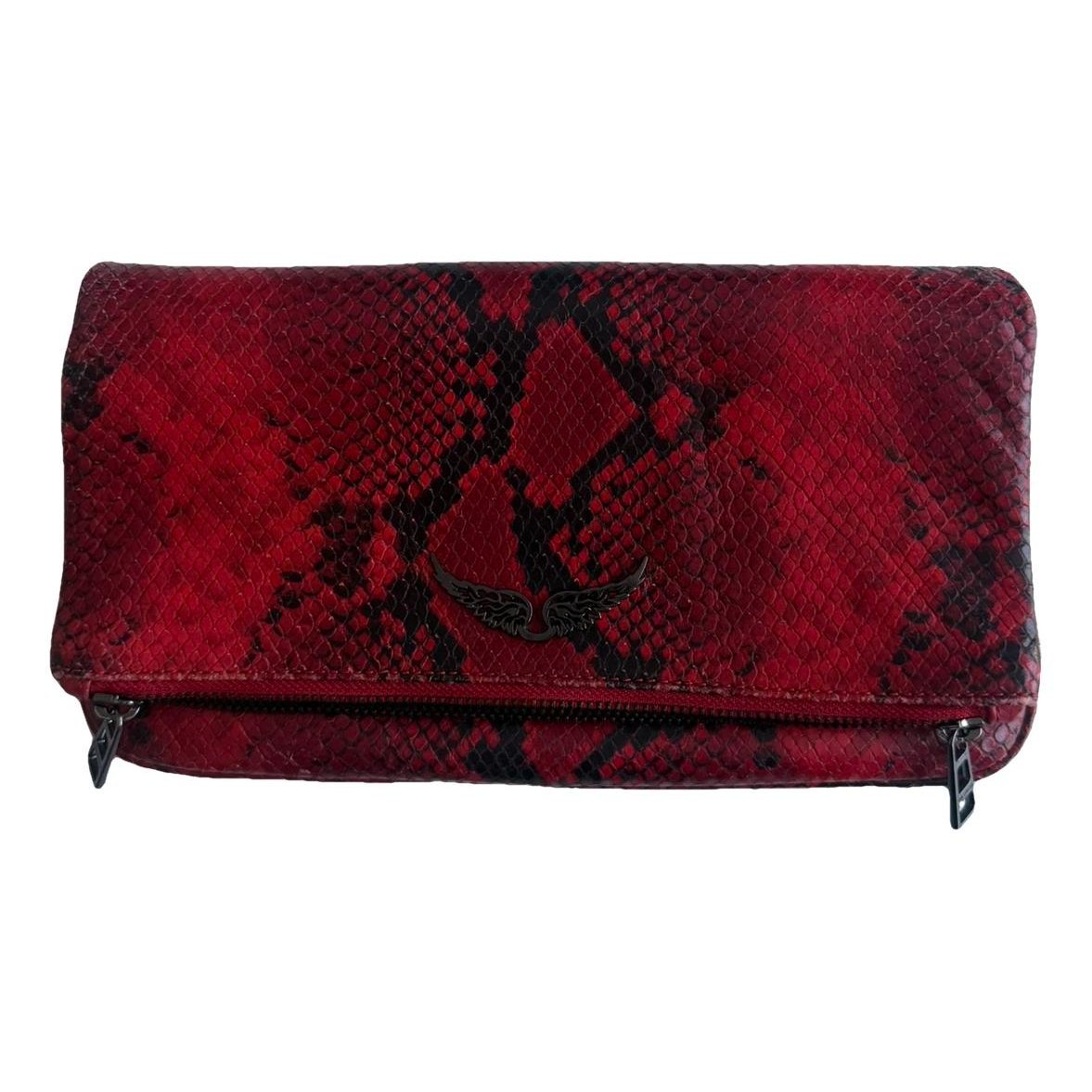 Rock leather clutch bag