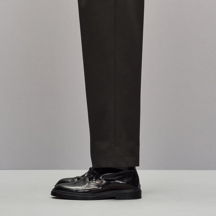 Kaki Pleated Palerme Pants