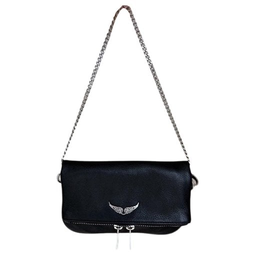 Rock leather clutch bag