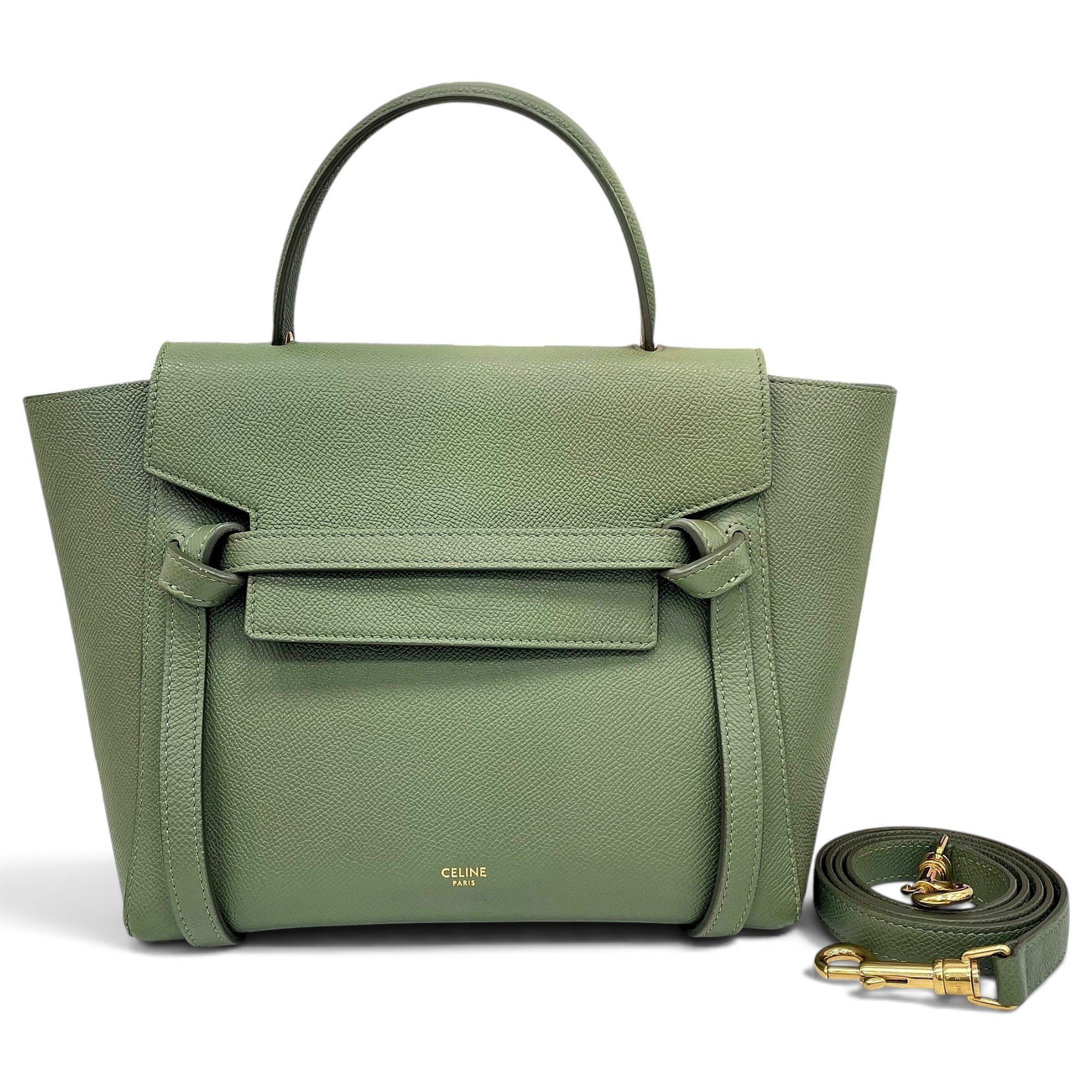 Belt leather handbag