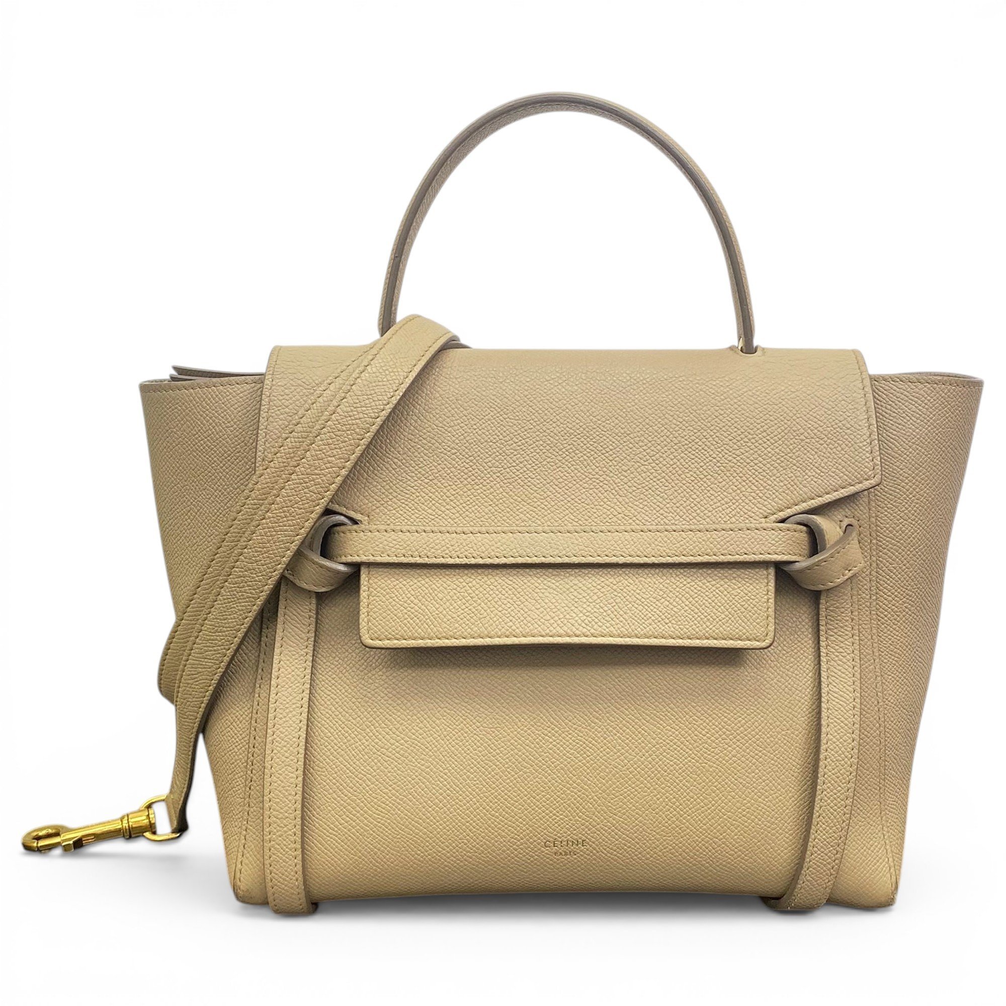 Belt leather handbag