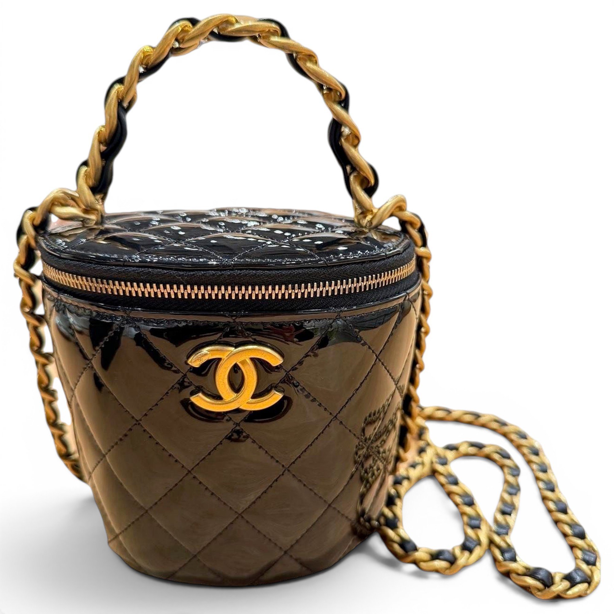 Trendy CC Vanity leather handbag