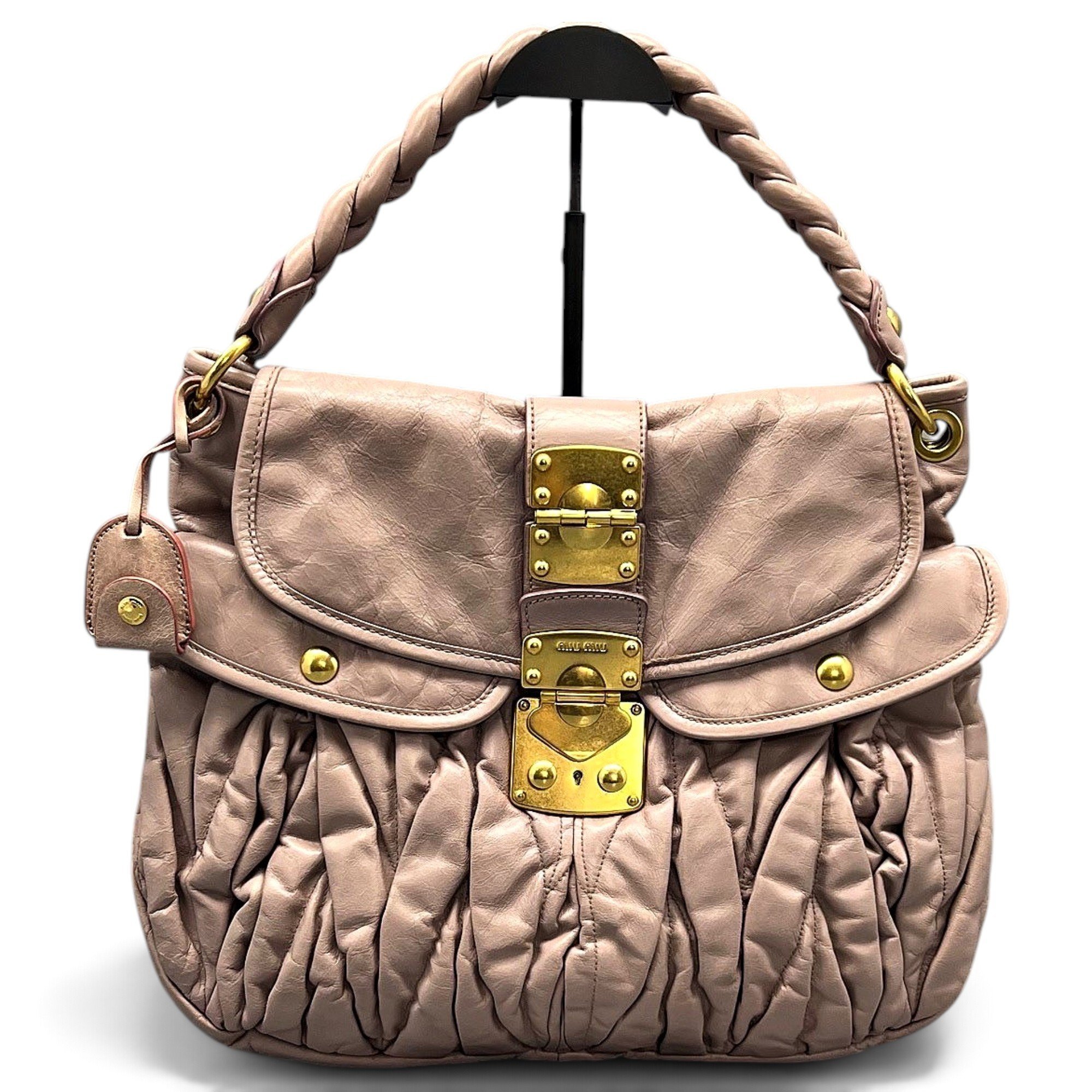 Coffer leather handbag