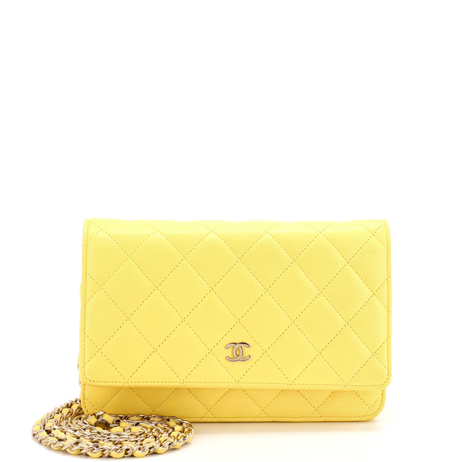 Wallet on Chain Quilted Lambskin