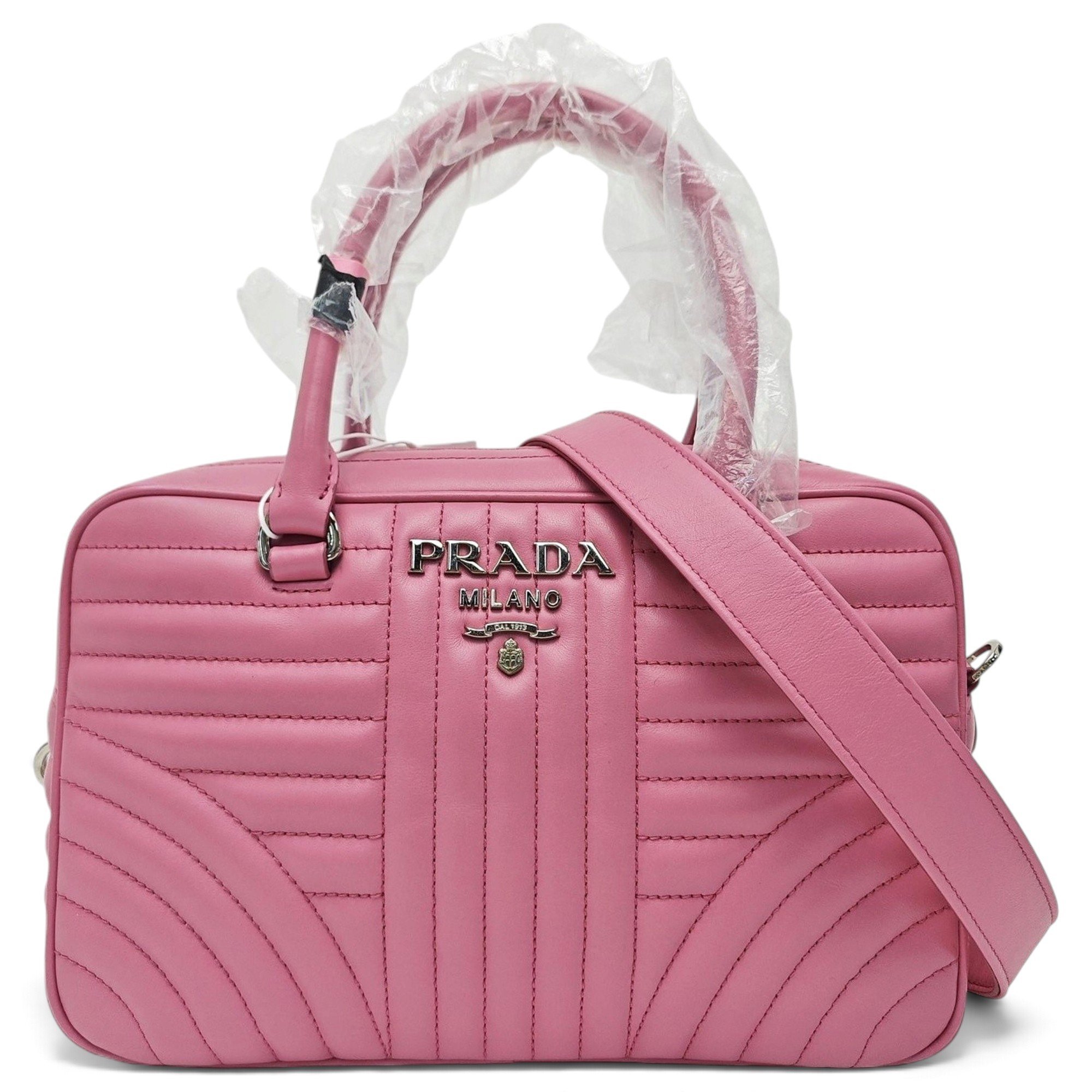 Diagramme leather handbag