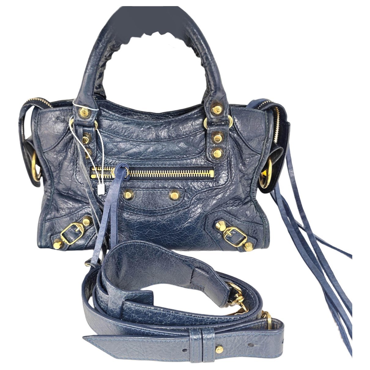 Classic Metalic leather handbag