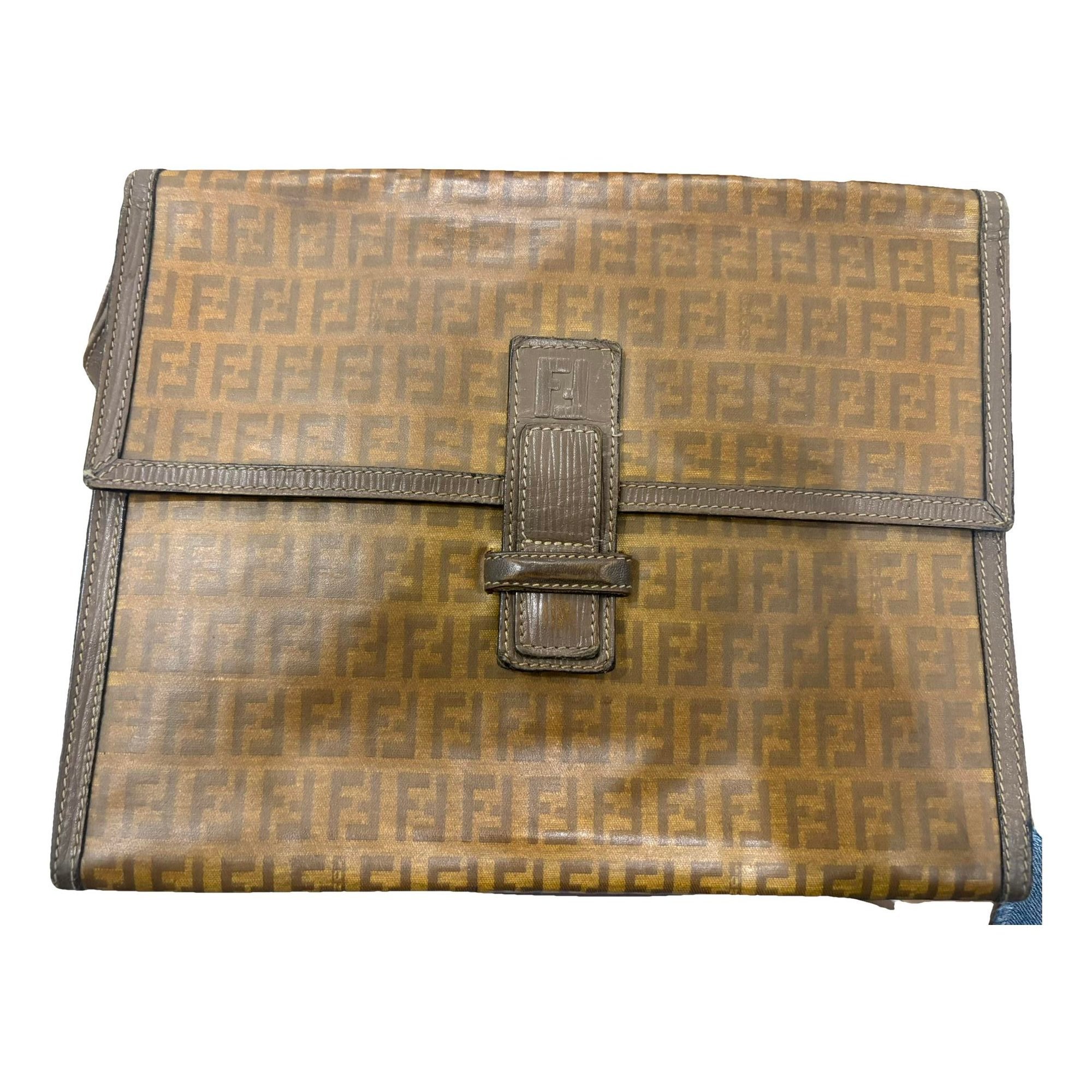 Leather clutch bag