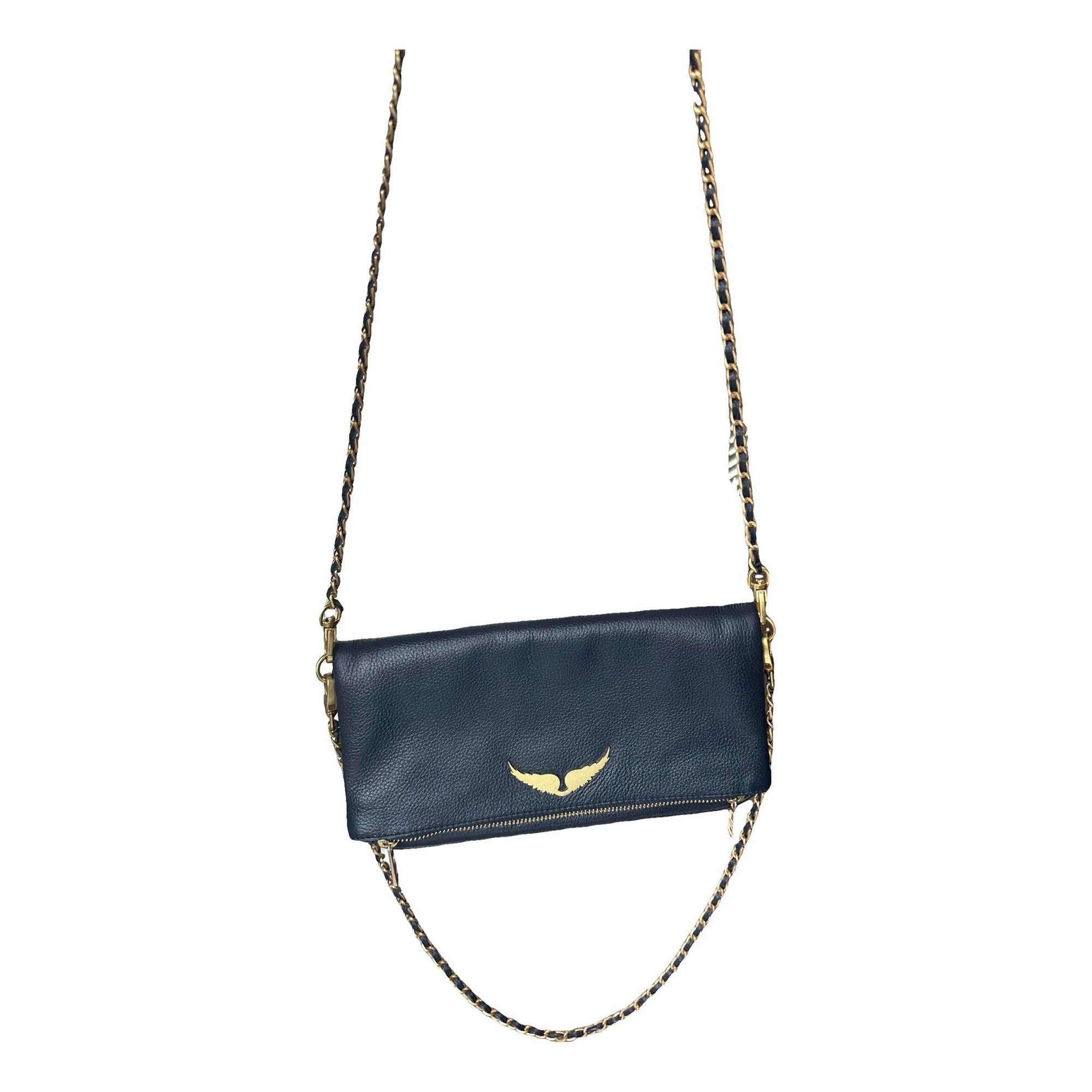Rock leather clutch bag