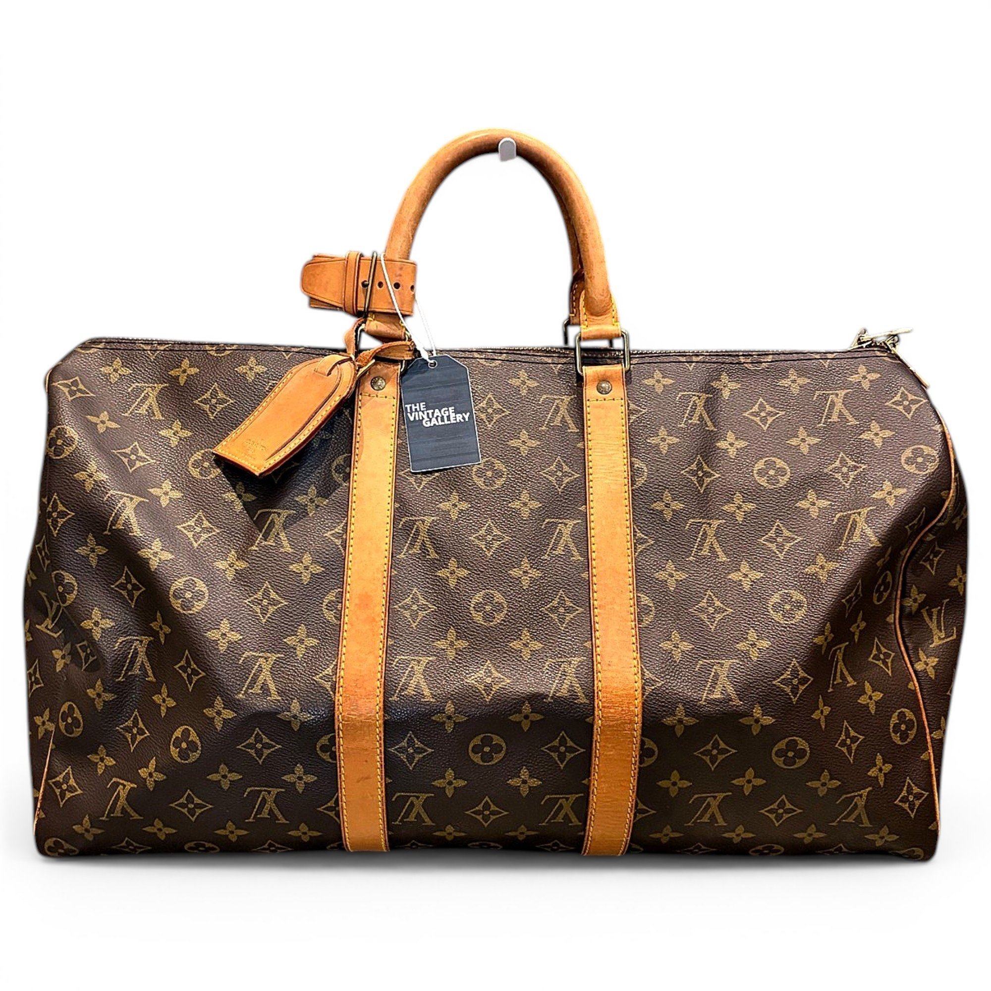 Keepall leather travel bag