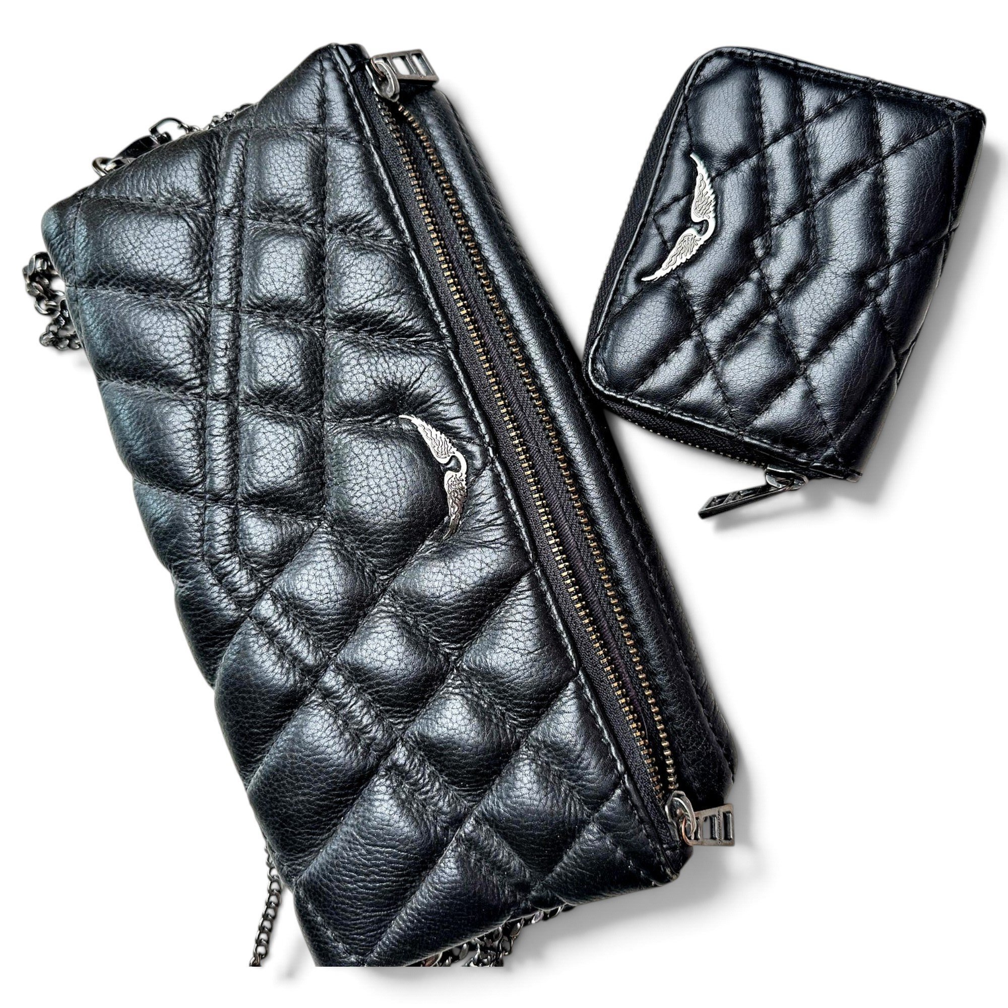 Rock leather crossbody bag