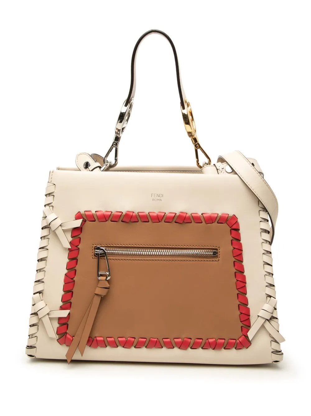 2000-2010 Small Bicolor Calfskin Whipstitch Runway satchel