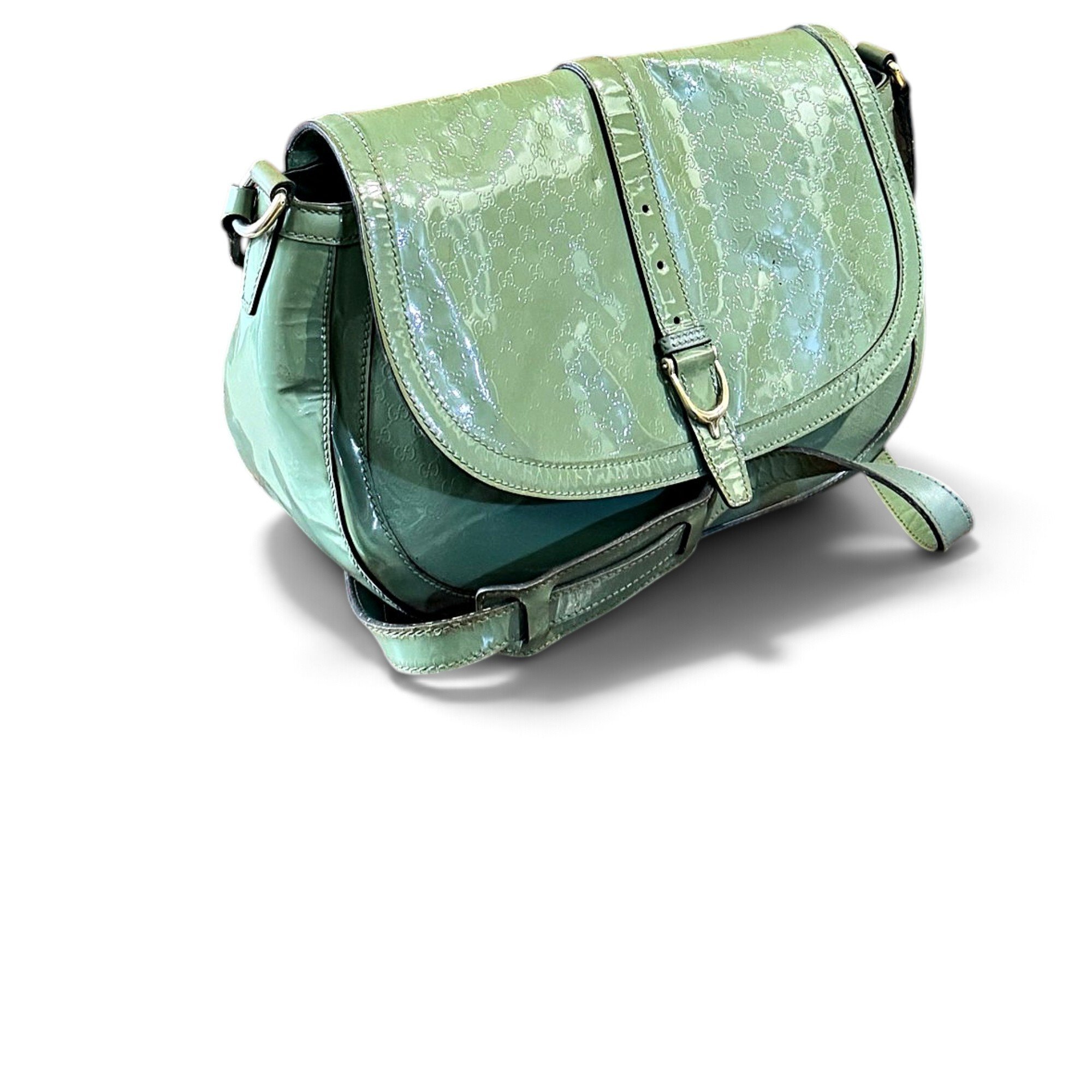 Patent leather handbag