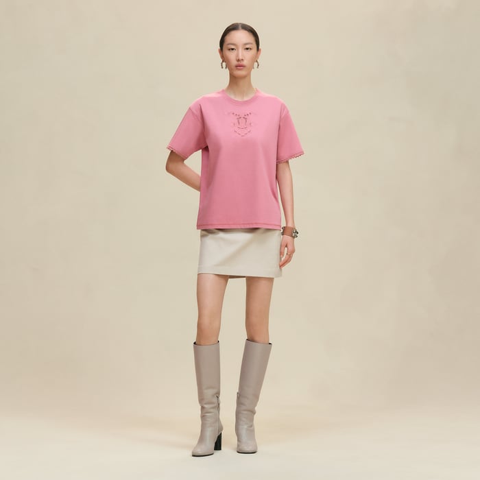 Rose Sorbet Embroidered Maxi T-shirt