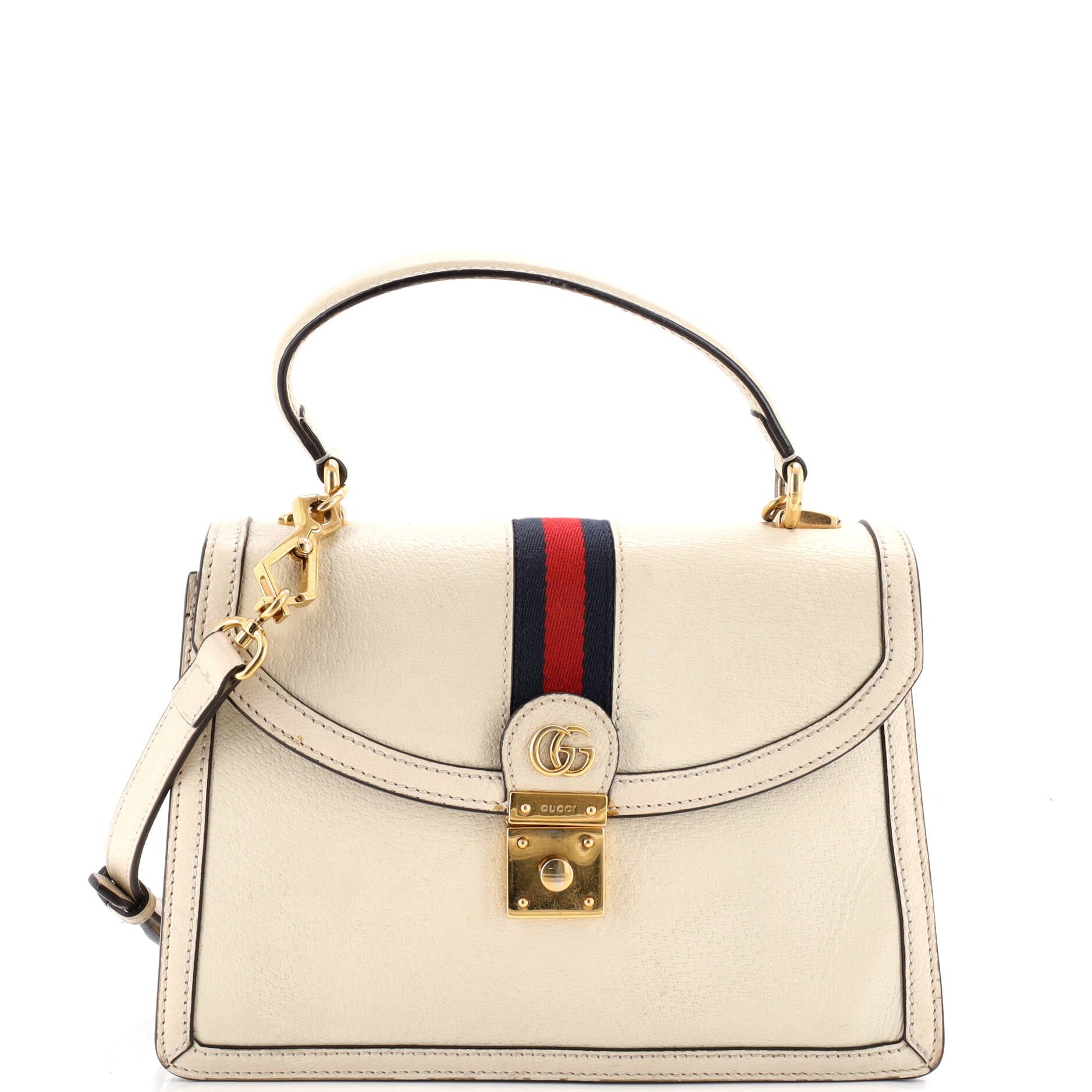 Ophidia Flap Top Handle Bag Leather Small