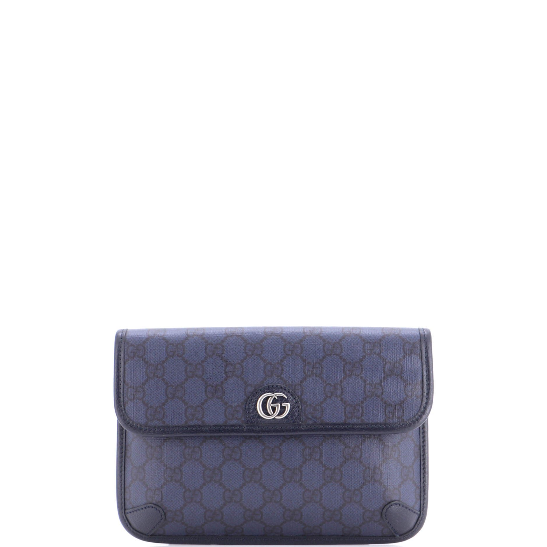 Ophidia Flap Belt Bag GG Coated Canvas with Leather