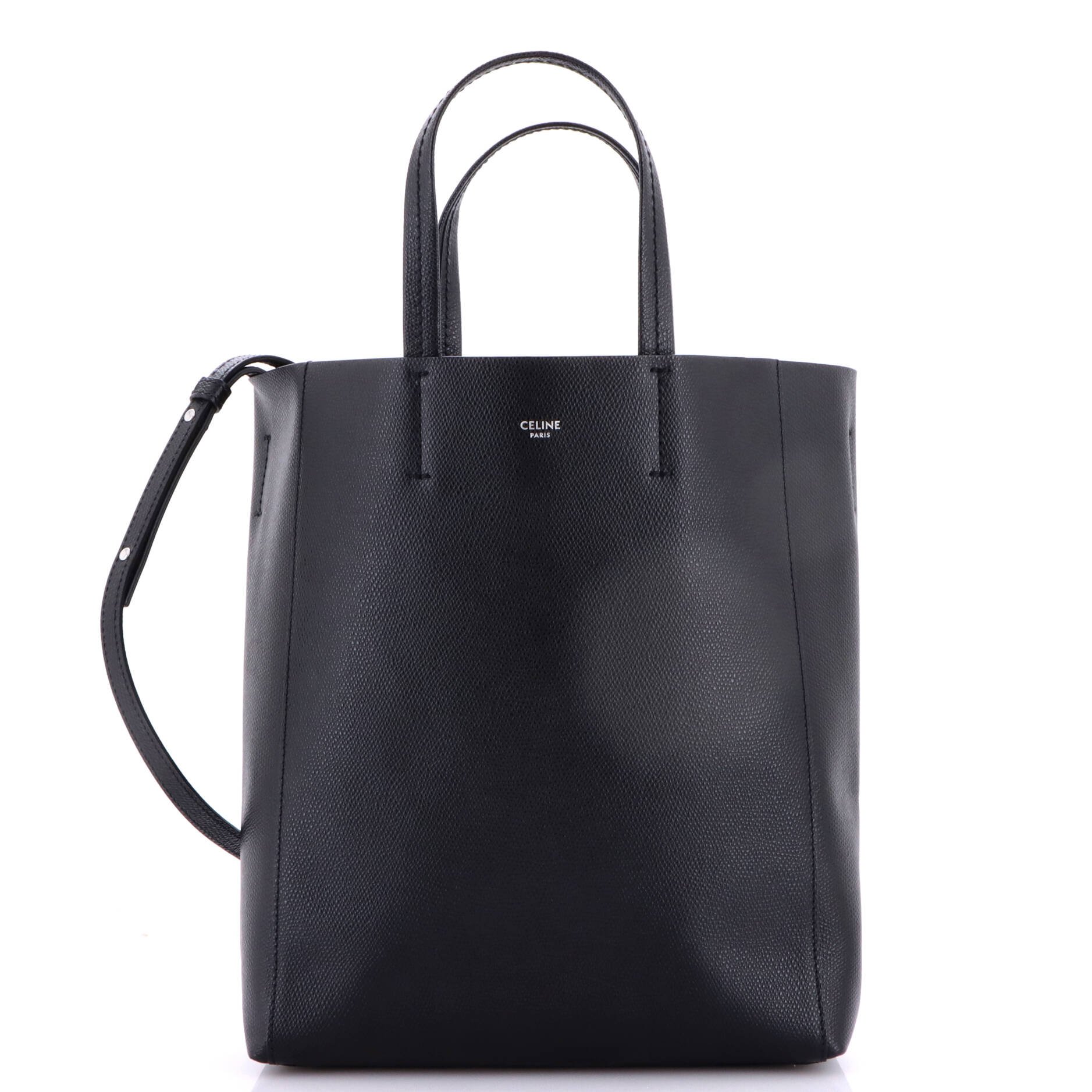 Vertical Cabas Tote Grained Calfskin Small