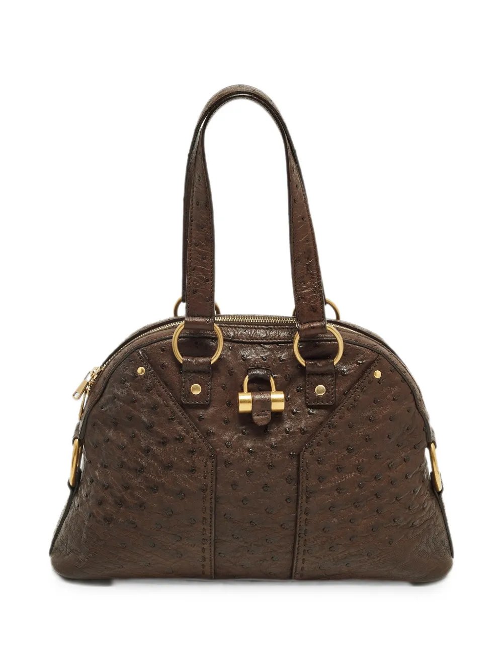 Muse ostrich-effect handbag