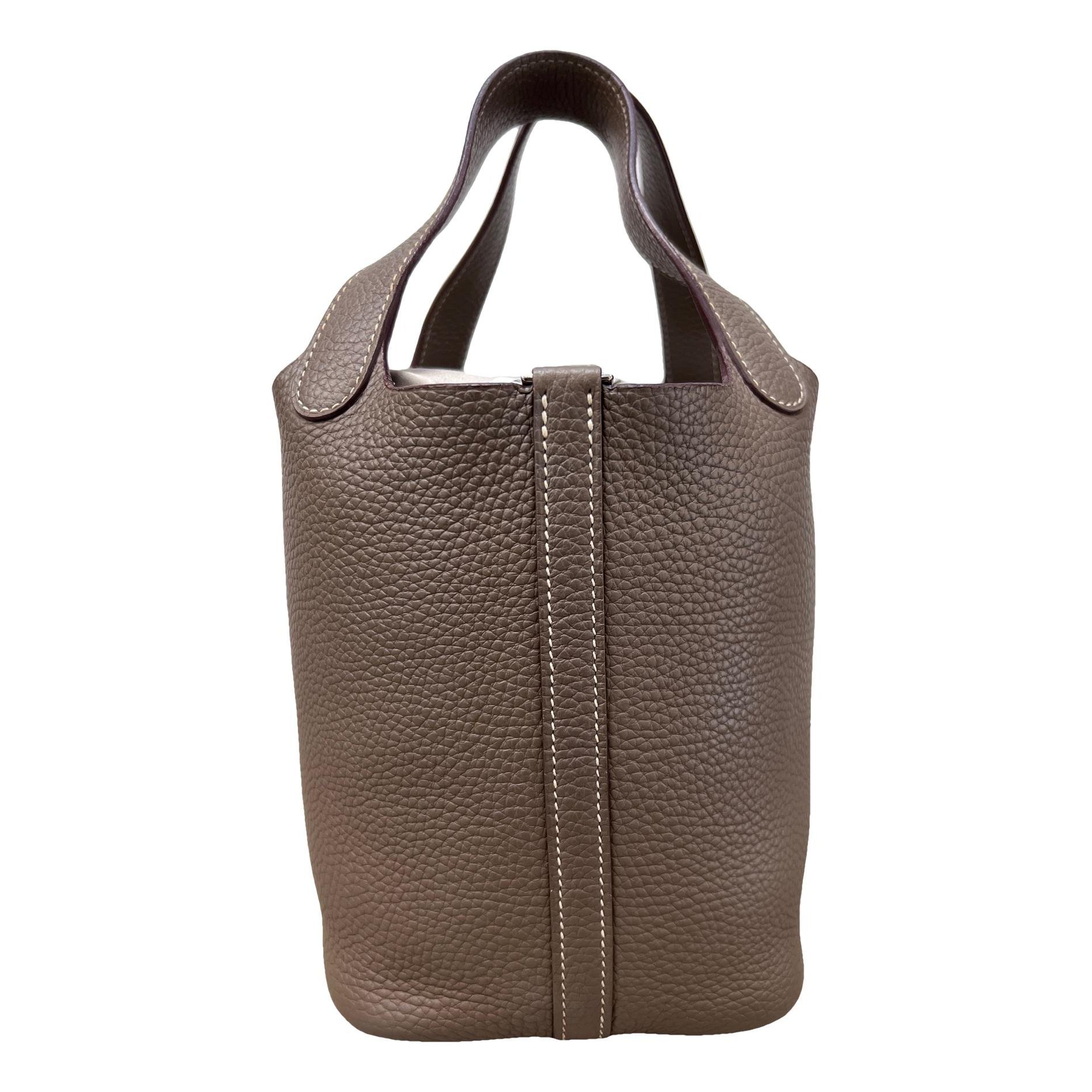 Picotin leather tote