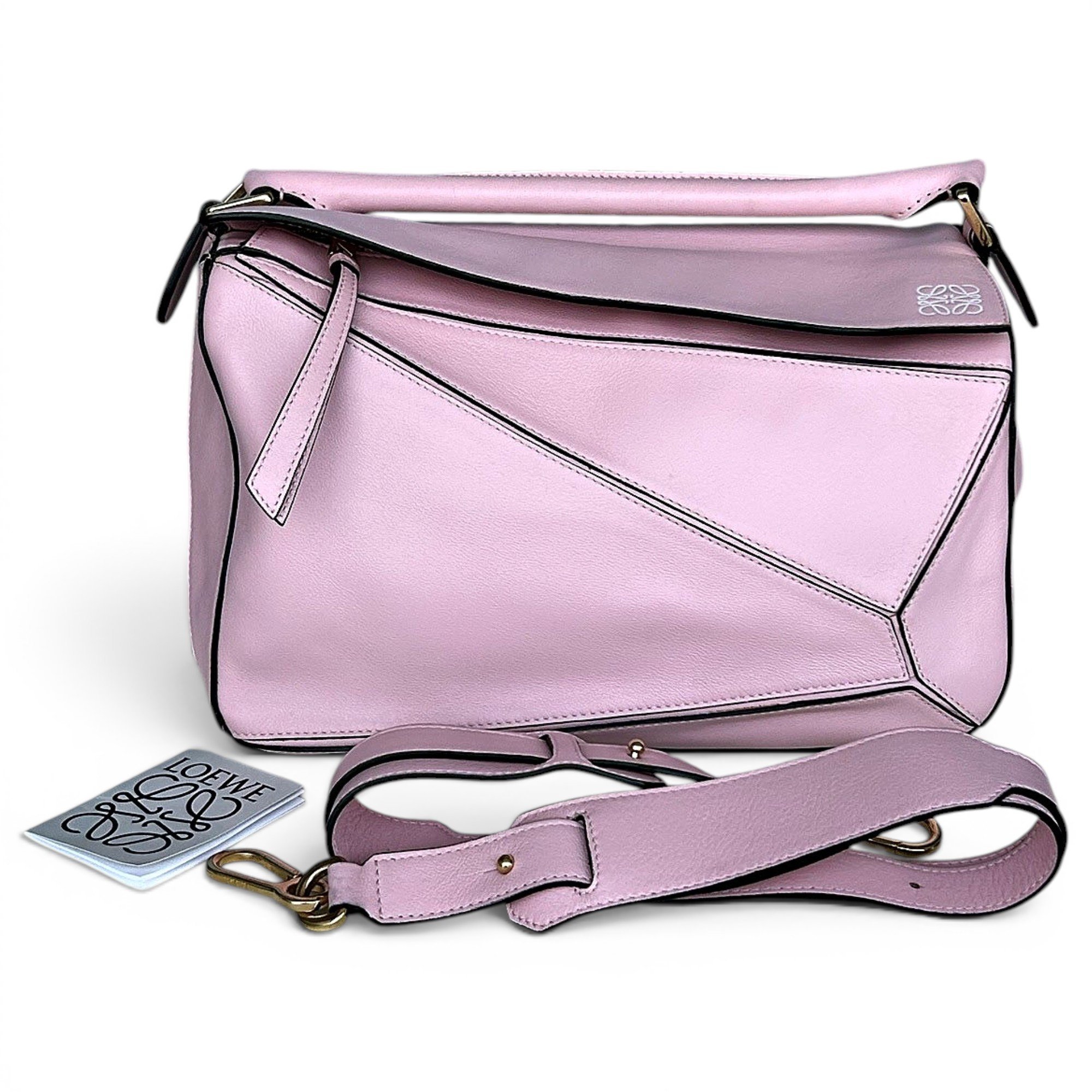 Puzzle leather handbag