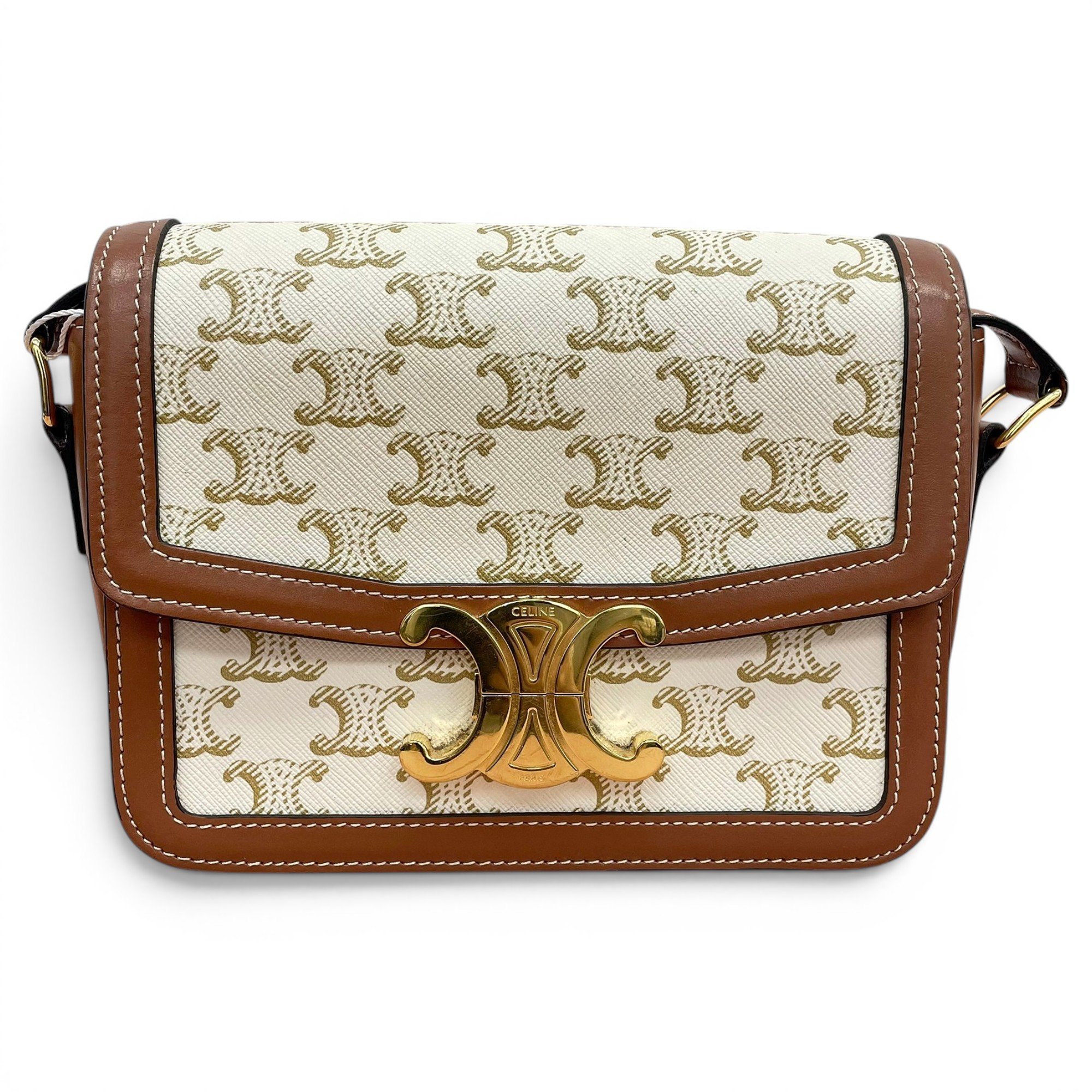 Triomphe leather handbag