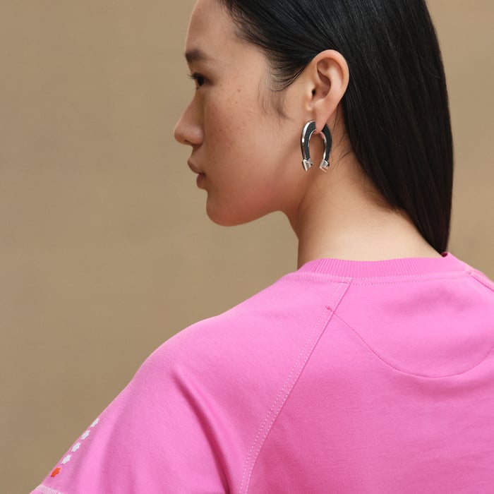 Rose Sakura Printed Micro T-shirt