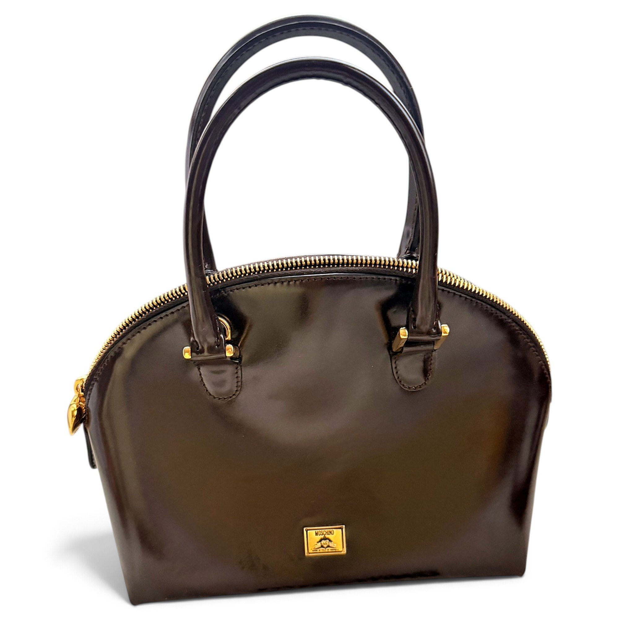 Moschino Leather bowling bag