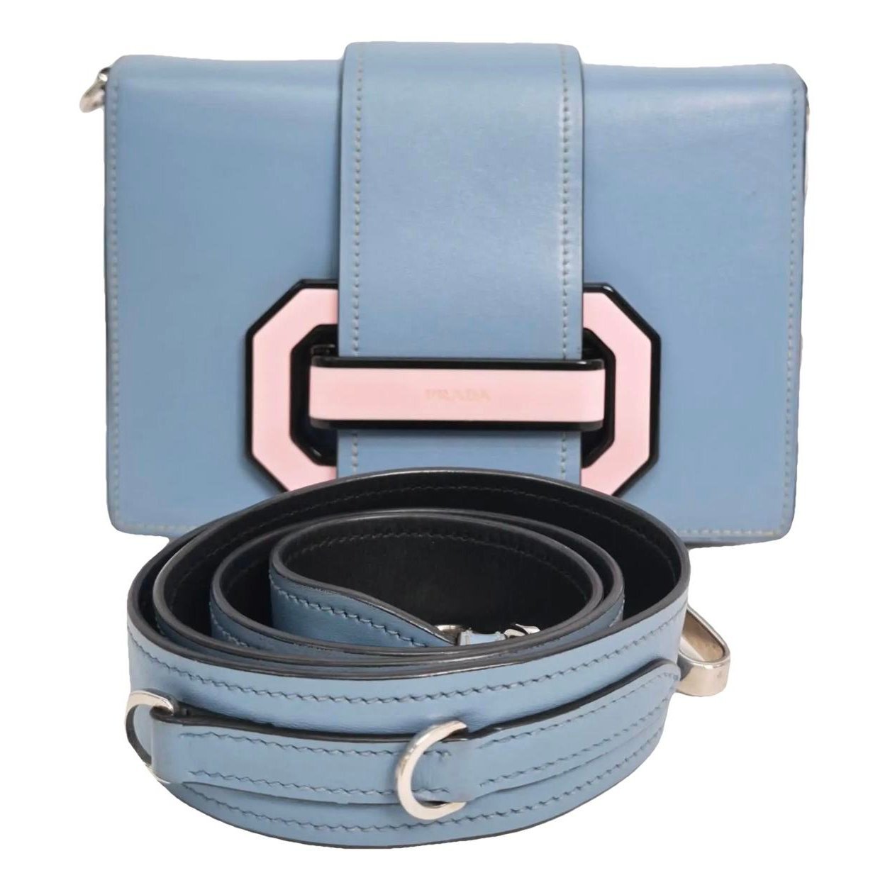 Ribbon leather handbag