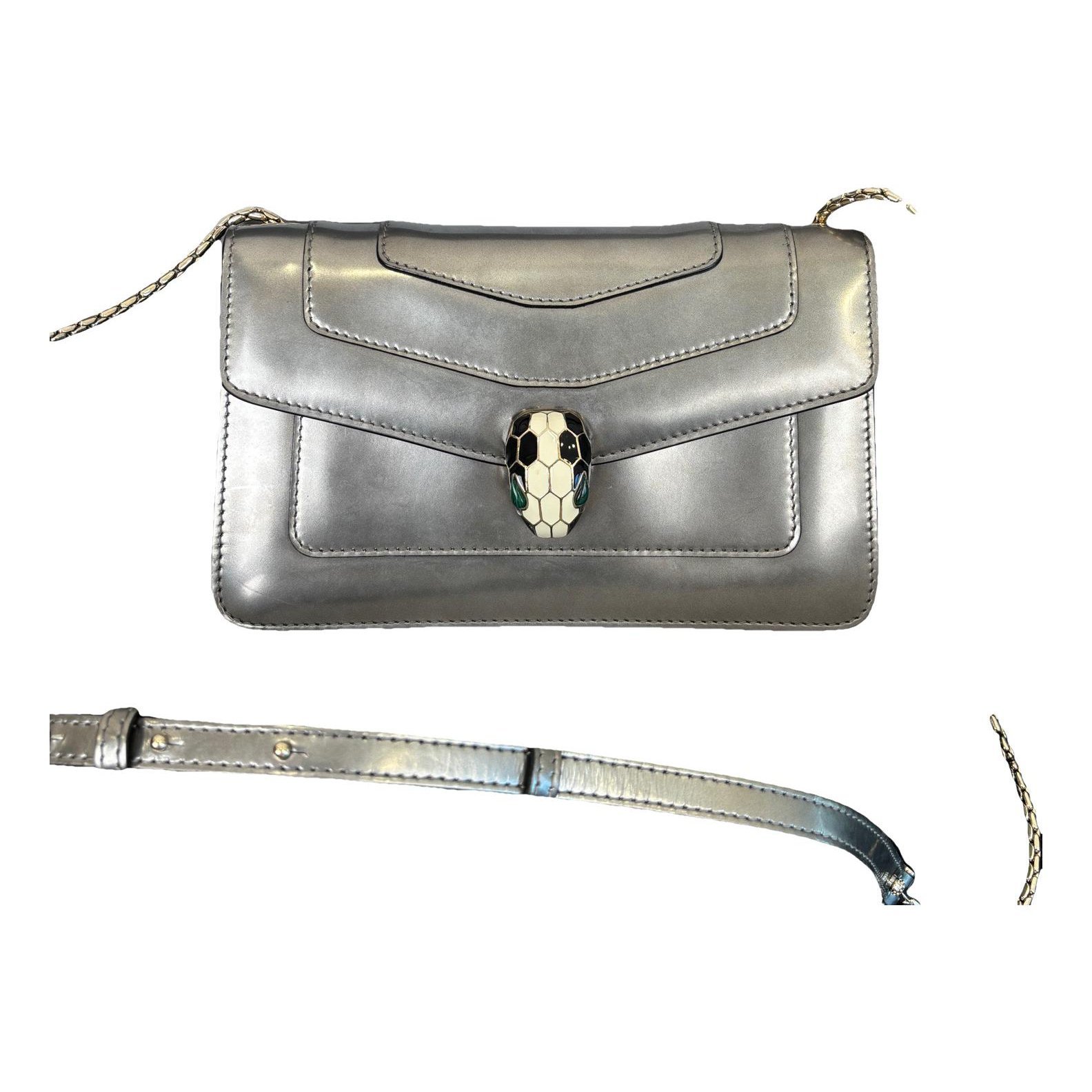 Serpenti patent leather handbag