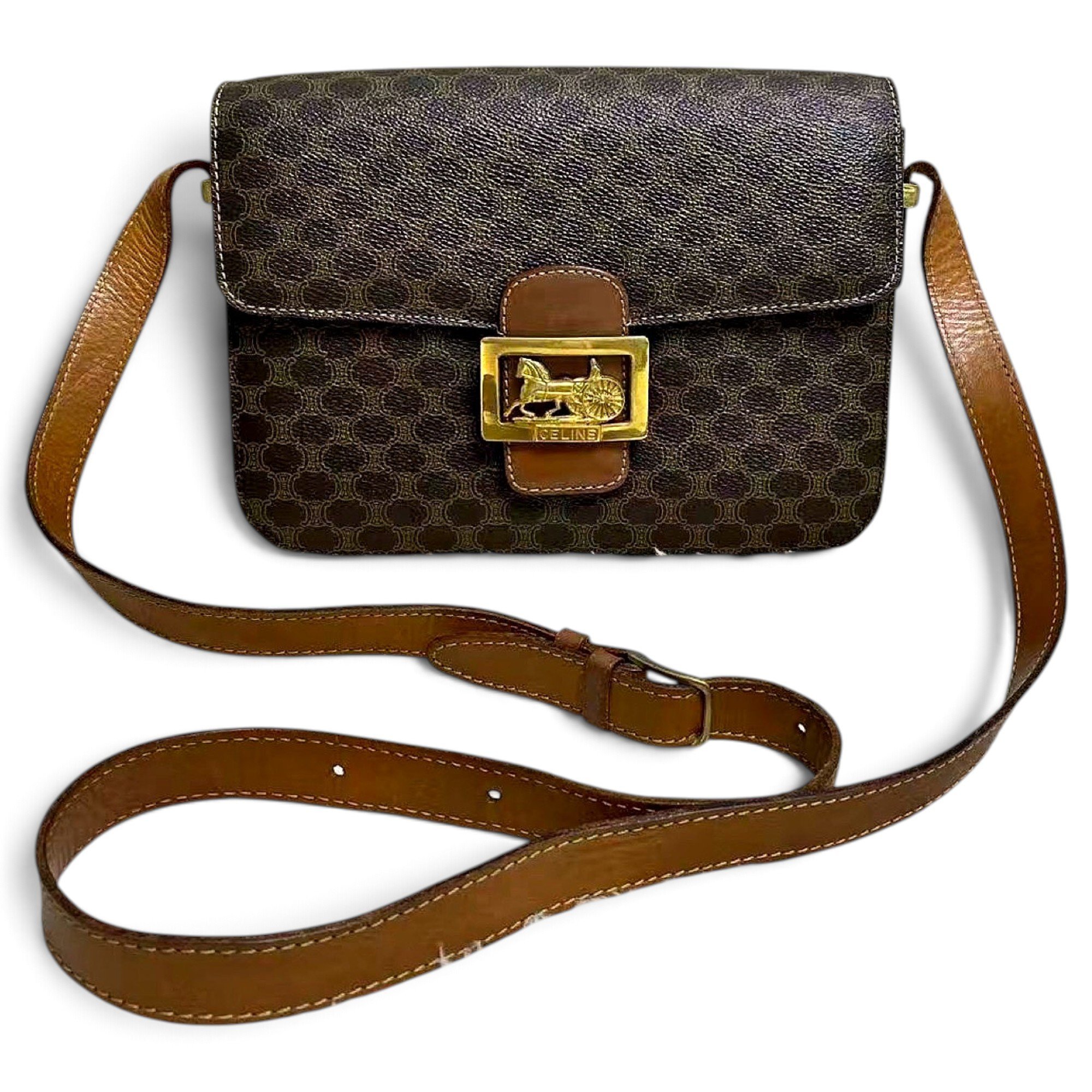 Triomphe leather handbag