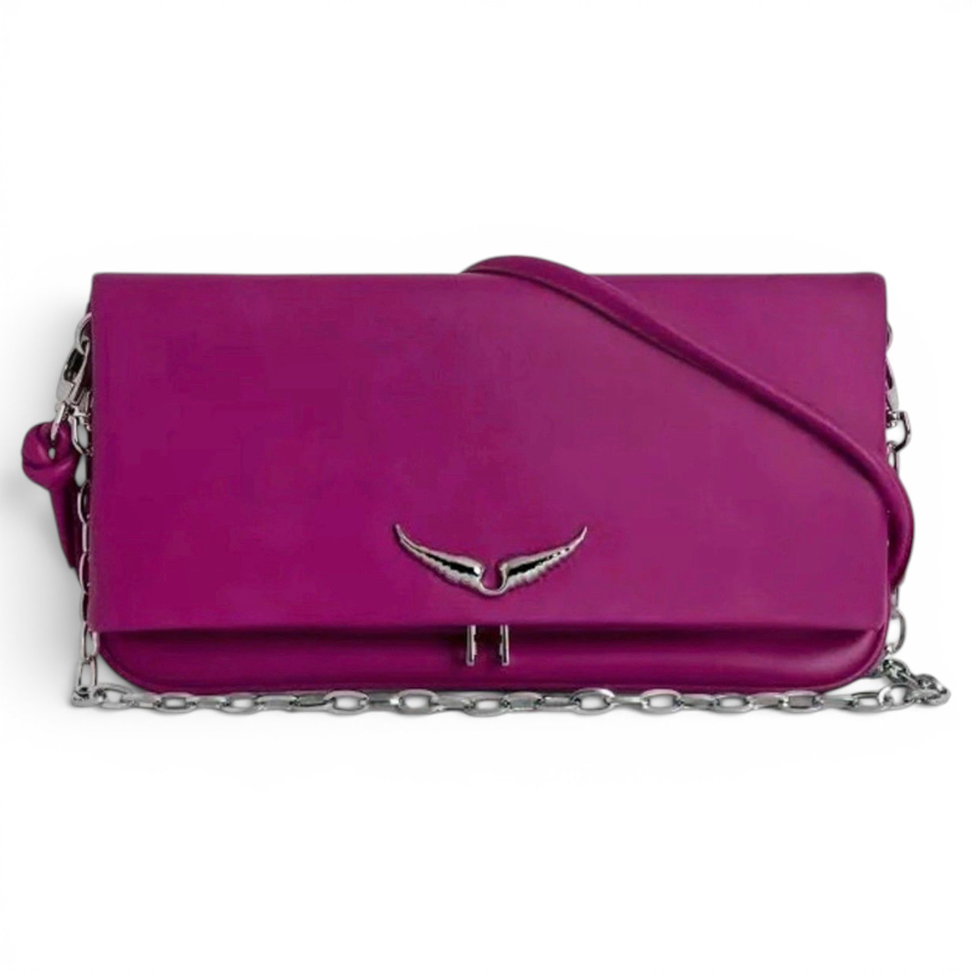 Rock patent leather clutch bag