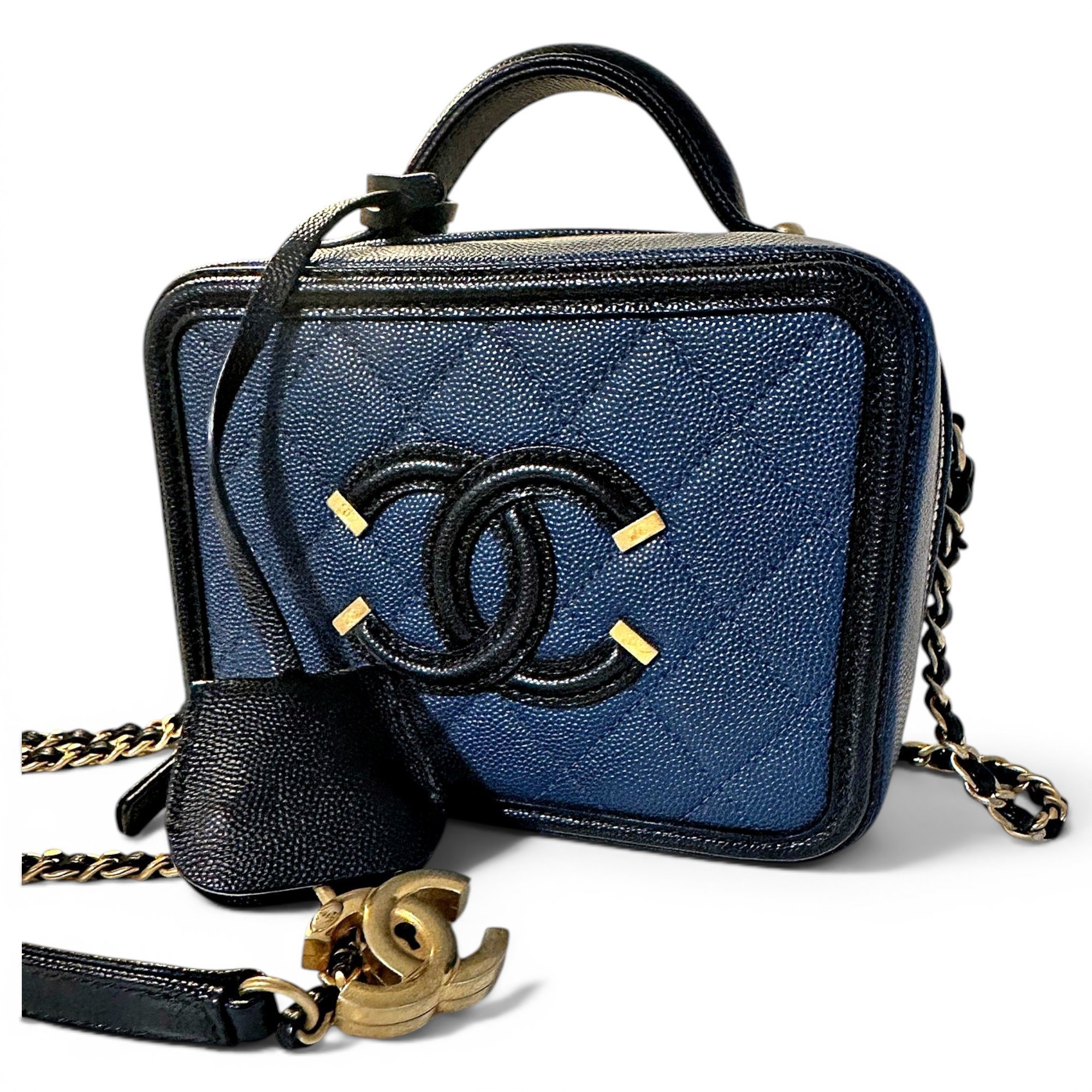 Vanity leather handbag